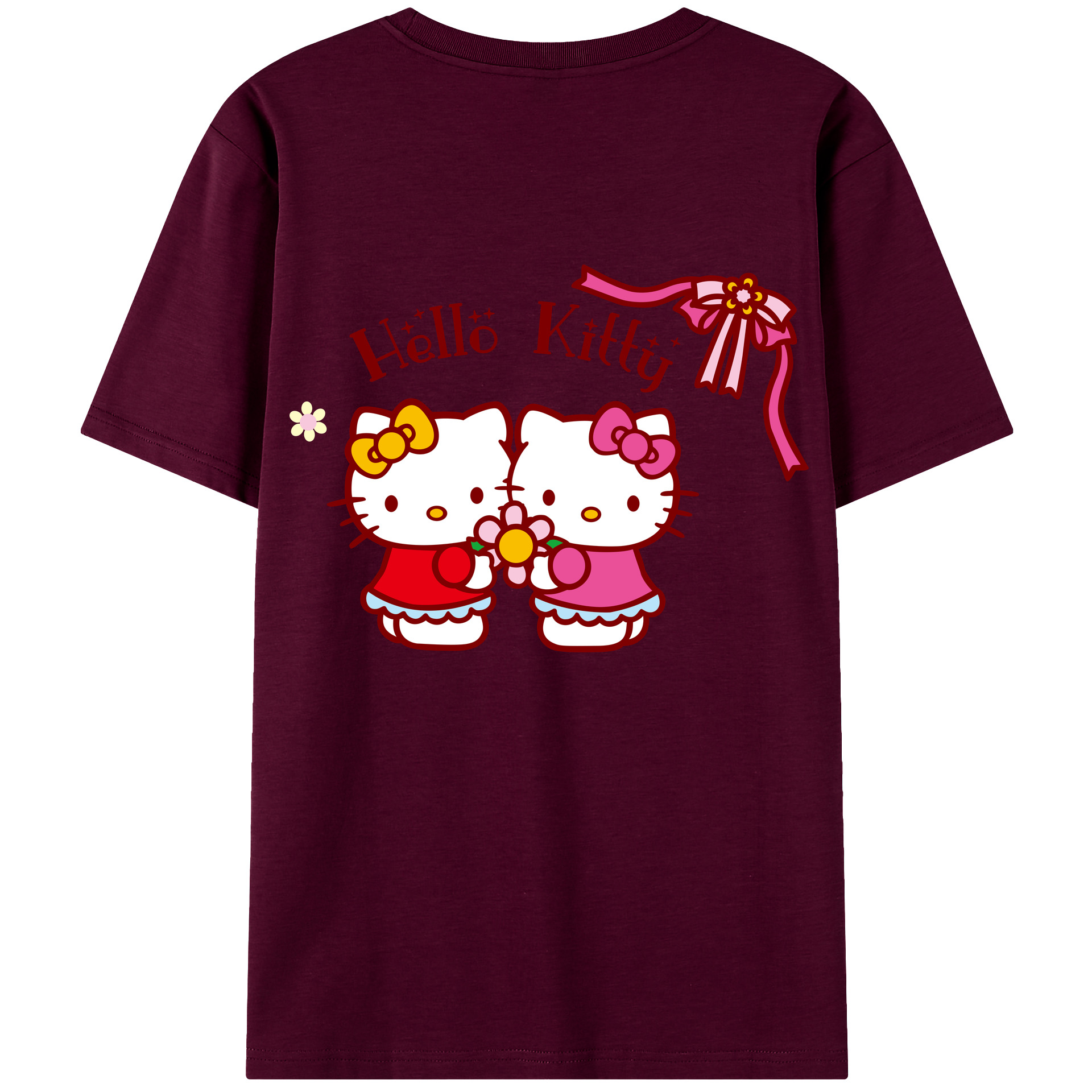 （画像用） Hello Kitty ハローキティ レディース半袖Tシャツ(バックプリント)
